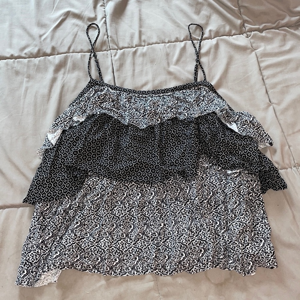 American Eagle Ruffled Layered Tank Top